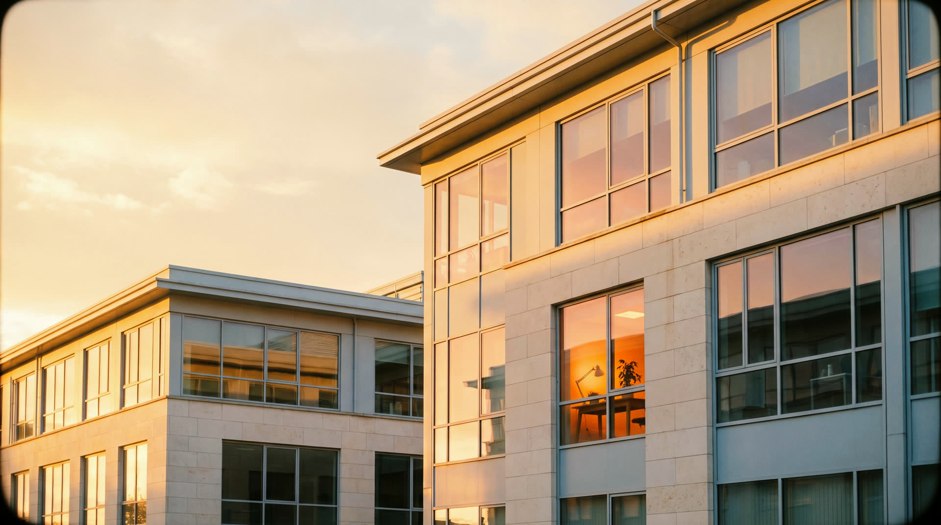 Facade in the golden hour